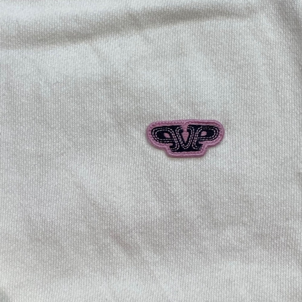 Victoria Secret PINK Zip Hoodie Sz M Womens White‎ Y2K Graphic Logo Sweatshirt - Picture 5 of 14